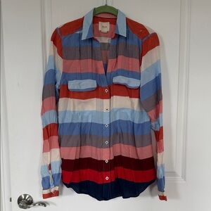 Maeve Colorful Striped Shirt